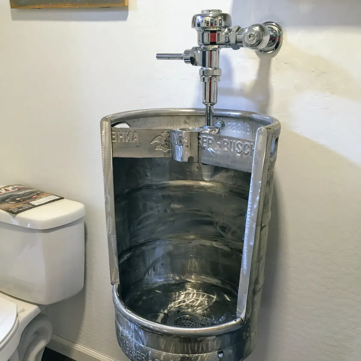 Commercial flush valve fixture install